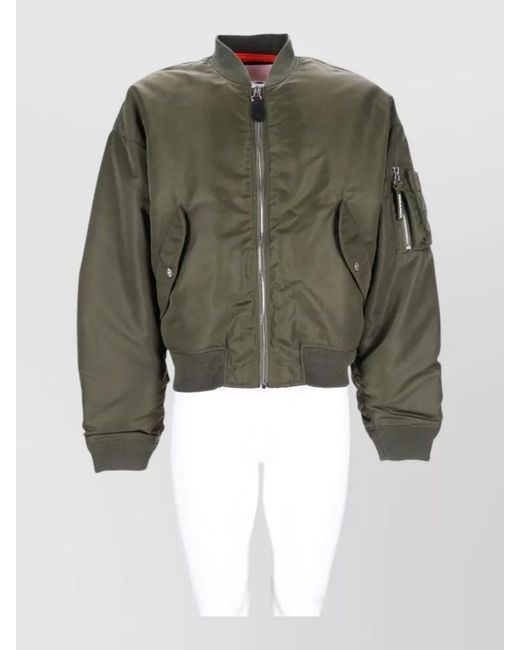 DSquared² Green Quilted Puffer Coat for men