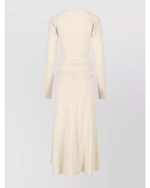 Lemaire Natural Cotton Knee-Length Midi Dress