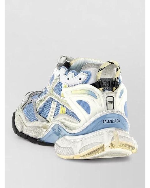 Balenciaga Metallic Runner Sneakers Mesh Upper Rubber Sole