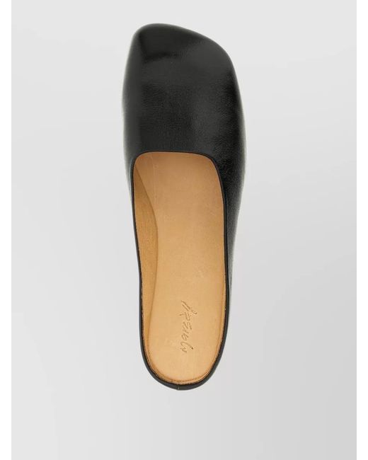 Marsèll Gray Bama Mules Square Toe Flat Sole Leather