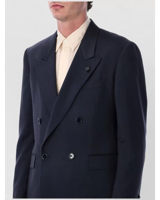 Lardini Blue Soiree Double Breasted Four Button Jacket for men