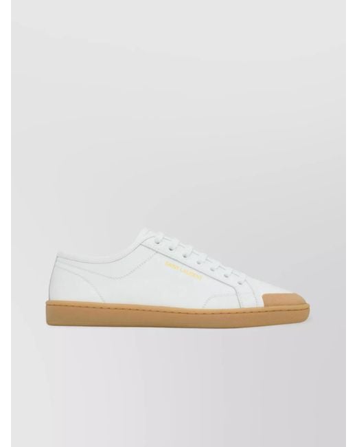 Saint Laurent White 05 Low-Top Rubber Sole Sneakers