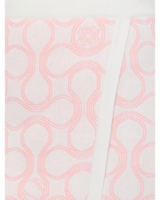 Casablanca Pink Printed Wrap Skirt