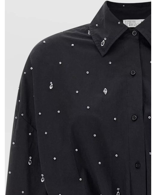 GIUSEPPE DI MORABITO Blue Cotton Double Shirt Mini Dress