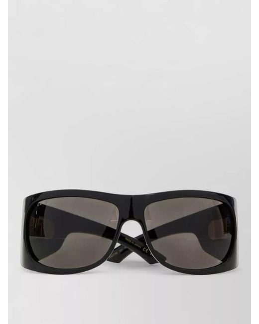 Gucci Black Acetate Rectangular Sunglasses