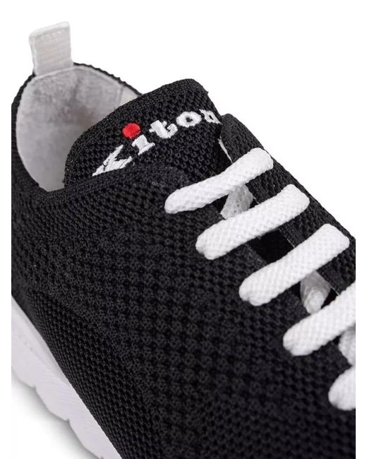Kiton White Mesh Sneakers Rubber Sole Pull Tab for men