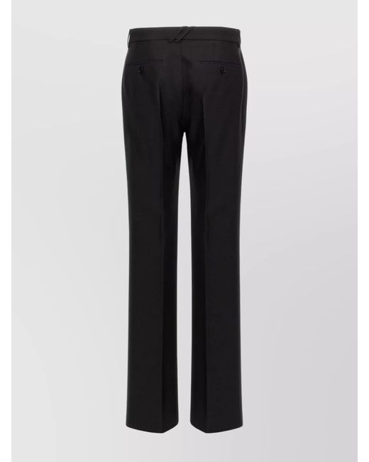 Burberry Black Wool Silk Tailored Trousers for men