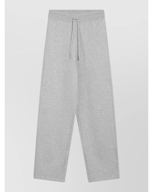 AMI White Cotton Regular-Fit Sweatpants