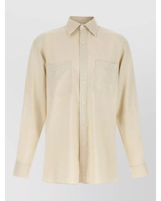 Cellar Door Natural Cotton Long-Sleeve Shirt for men