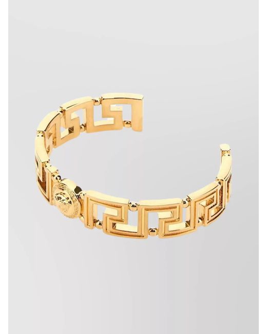 Versace Metallic Engraved Medusa Head Bracelet