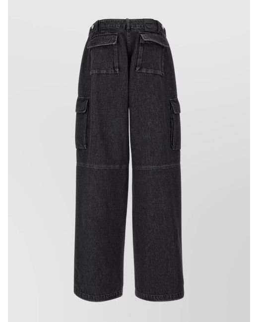 Coperni Blue Denim Wide-Leg Cargo Trousers