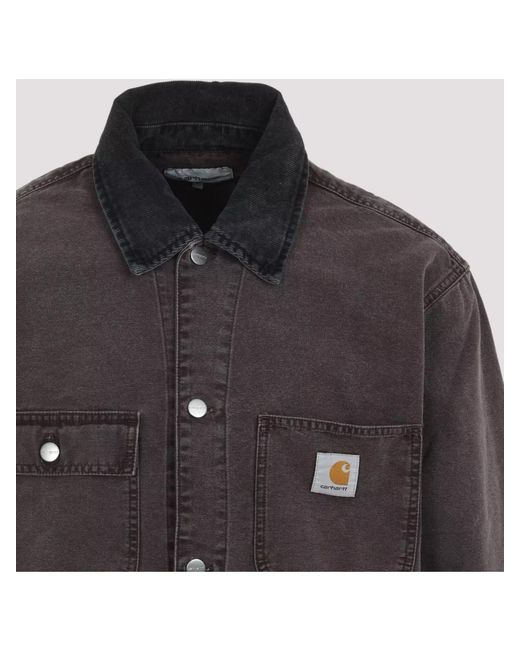 Carhartt Blue Cotton Shirt Jacket for men