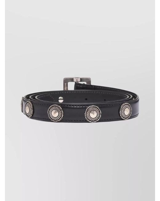 Ann Demeulemeester Multicolor Calf Leather Studded Belt
