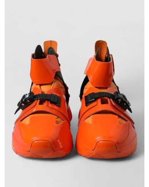Dolce & Gabbana Orange Leather Chunky Sandals for men