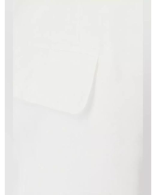 Niccolò Pasqualetti White Cotton Blend Tailored Vest Asymmetric Lapel