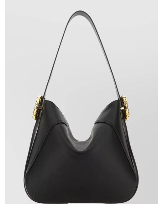 Lanvin Black Calf Leather Shoulder Bag