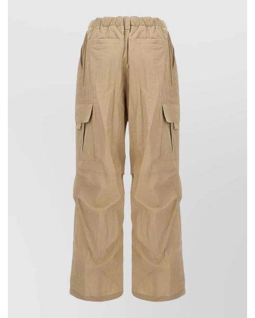 DUNST Natural Cotton Blend Cargo Pants Wide Leg