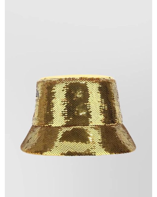 Prada Metallic Sequin Bucket Hat