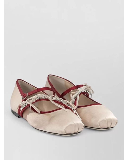 Jimmy Choo Pink Loli Ballet Flats Mary Jane Style
