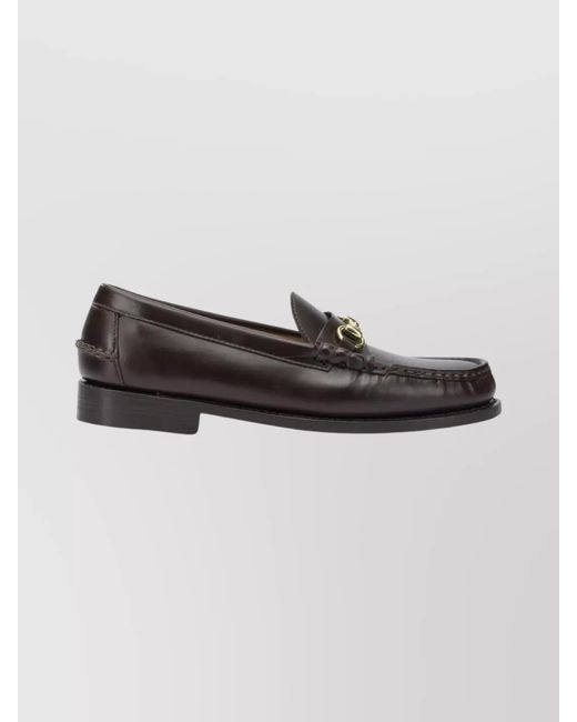 Sebago Brown Leather Loafers for men