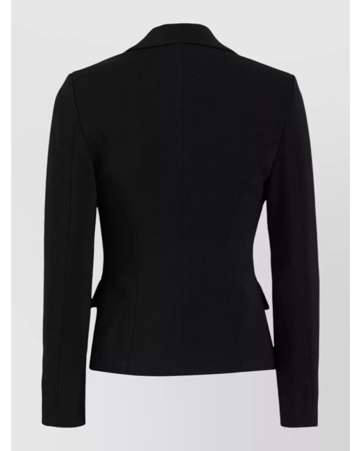 SIMONA CORSELLINI Black Stretch Viscose Blazer Tailored Silhouette