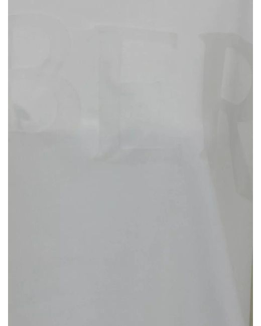 Burberry Gray Logo Print Oversized Cotton T-Shirt