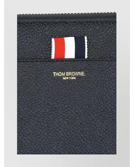 Thom Browne Black Leather Cardholder