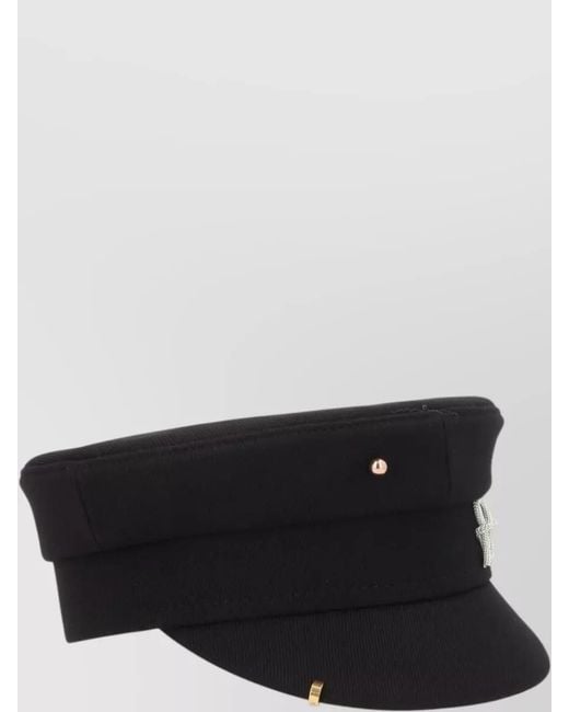 Ruslan Baginskiy Black Structured Hat Featuring Subtle Metal Accents