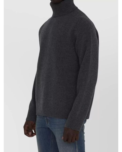 Maison Margiela Blue Wool Turtleneck Relaxed-Fit Jumper for men