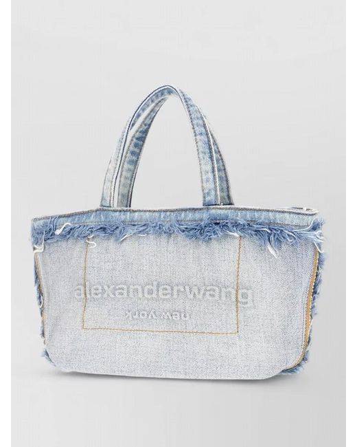 Alexander Wang Blue Denim Tote Bag Dual Top Handles