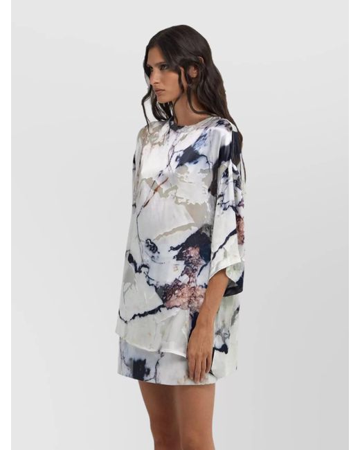Roberto Cavalli Gray Blouse