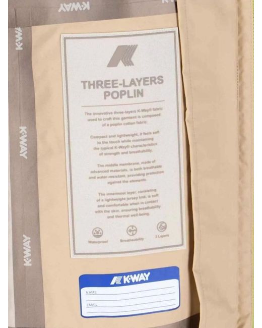 K-Way Natural Jacket Flap Pockets Relaxed Fit for men