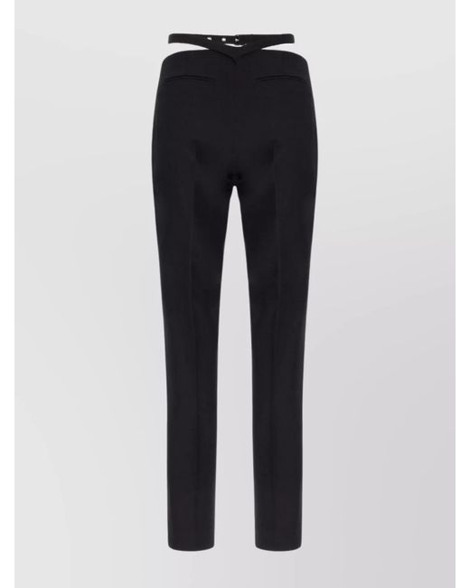 The Attico Blue Virgin Wool Slim-Fit Trousers