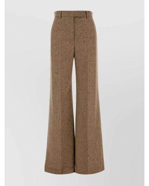 Valentino Garavani Natural Virgin Wool Wide-Leg Trousers