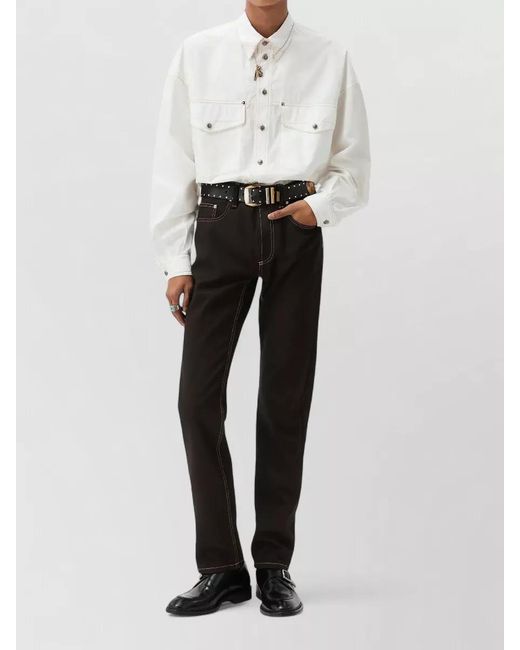 Versace Black Tapered Denim Jeans for men