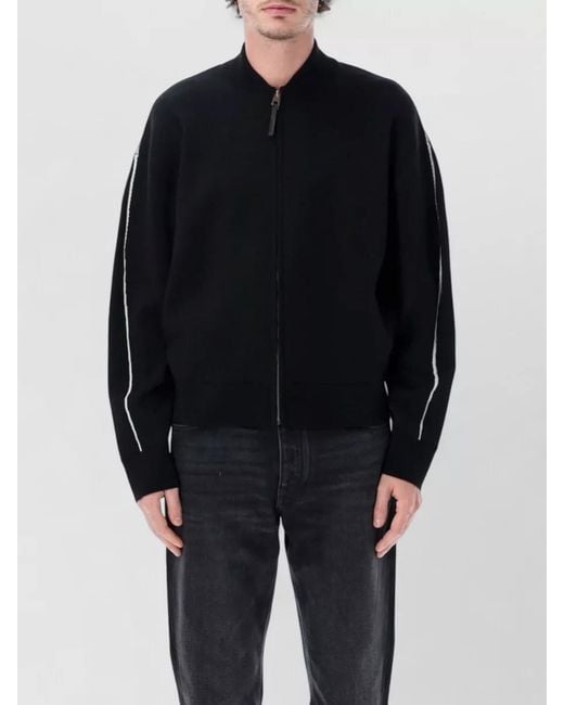 Givenchy Blue Wool-Blend Zip-Up Cardigan for men