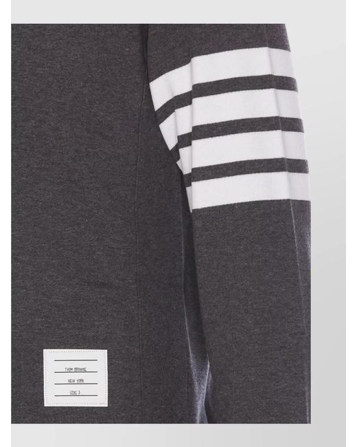 Thom Browne Gray Cotton Crewneck Long-Sleeve Sweatshirt for men