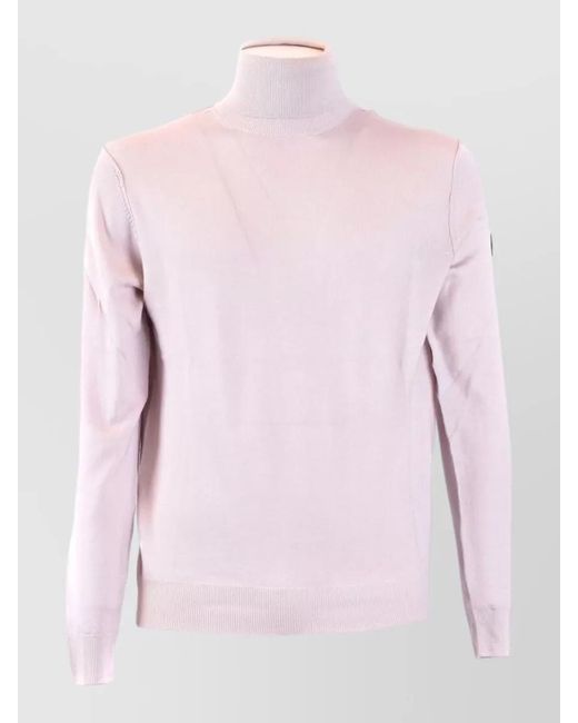 Peuterey Pink Turtleneck Sweater Long Sleeves Ribbed Edges for men