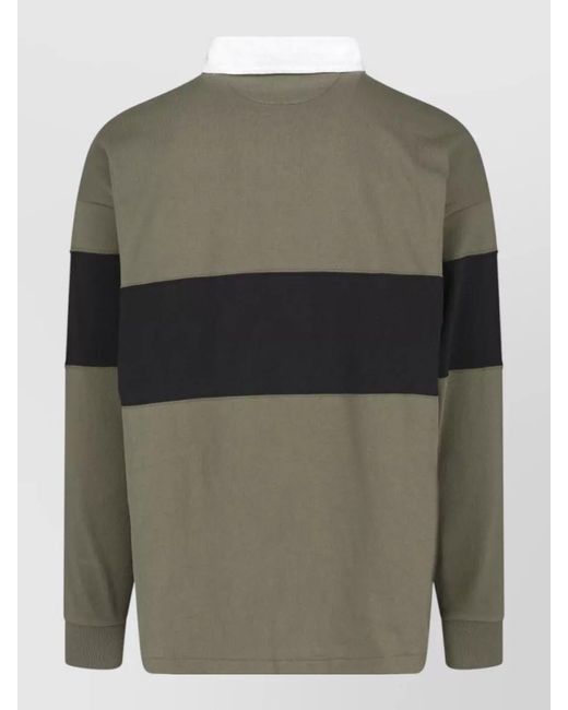 Polo Ralph Lauren Gray Long Sleeve Collared Regular Fit Contrast Block for men