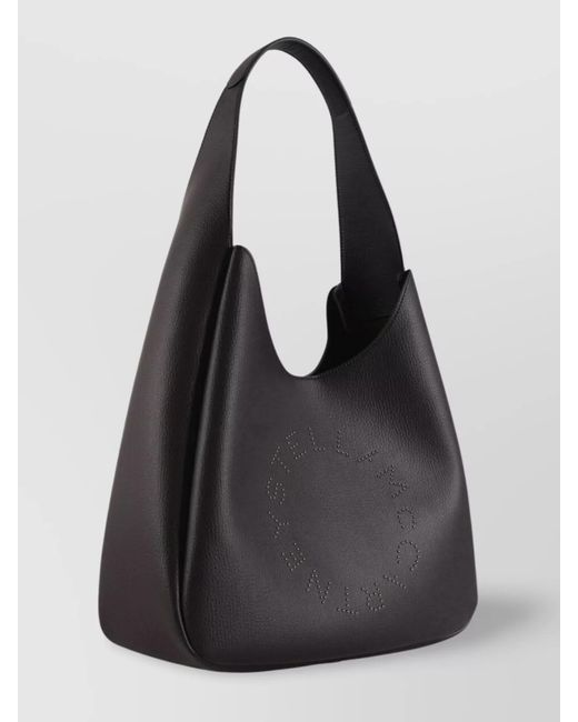 Stella McCartney Black Logo Slouchy Hobo Tote Bags
