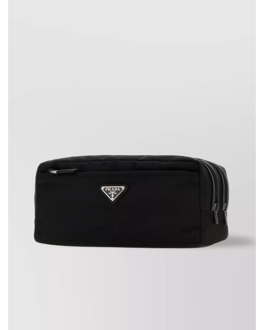 Prada Black Explore Recycled Polyamide Travel Pouch