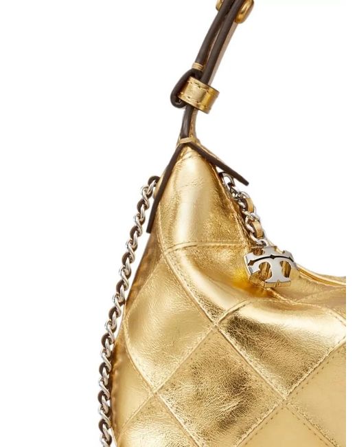 Tory Burch Shoulder Bag Metallic Chain Strap Quilting