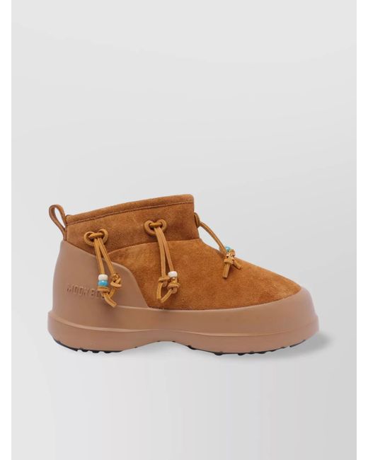 Moon Boot Brown Low Bead Ankle Boots