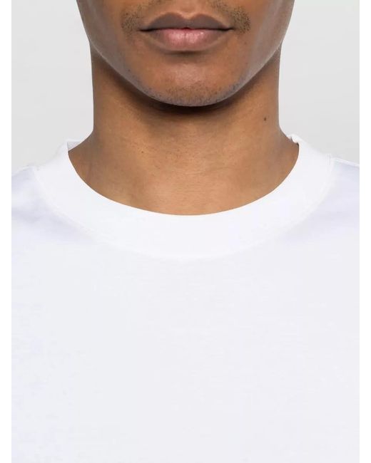 Calvin Klein White Mercerized Crew Neck Short Sleeve T-Shirt for men