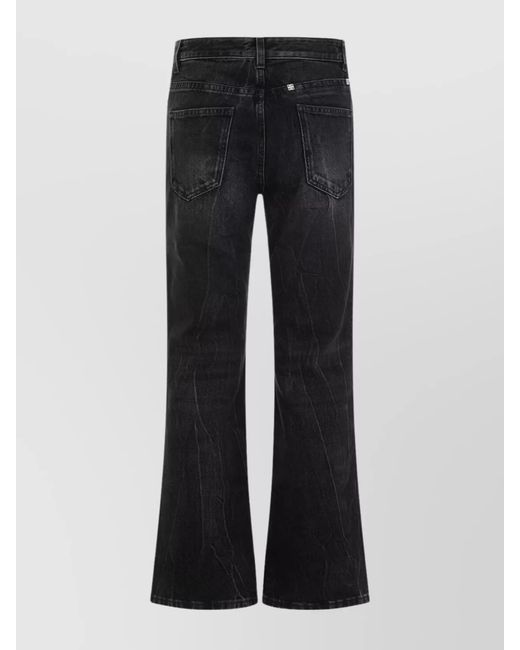 Givenchy Black Denim Cropped Bootcut Trousers