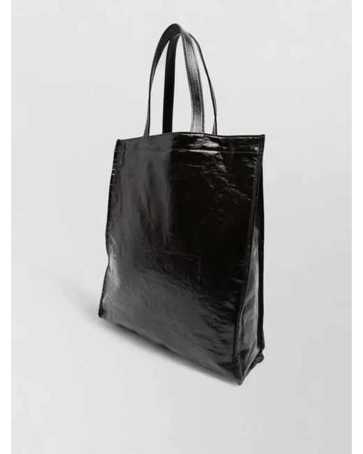 Uma Wang Black Small Canvas Tote Bag Top Handles