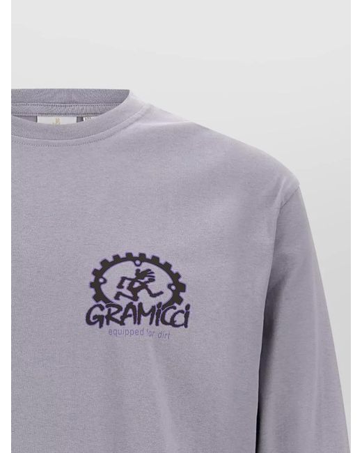 Gramicci Gray Dirt Ready Long Sleeve Graphic T Shirt for men