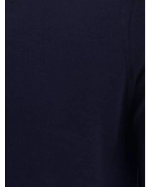 Brunello Cucinelli Blue Wool Crew-Neck Sweater for men