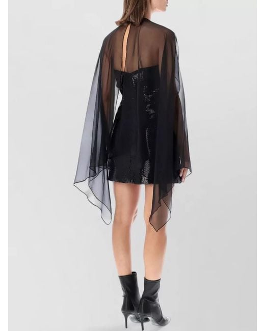 Alberta Ferretti Black Sequin Mini Dress