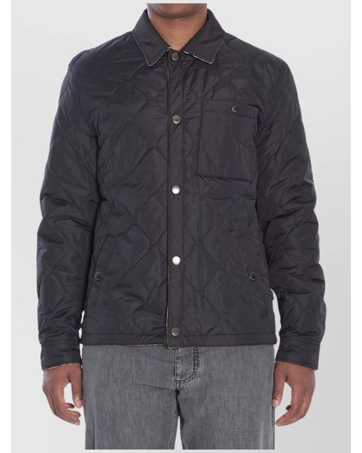 Burberry Multicolor Overshirt Quilted Reversible Check Cotton for men